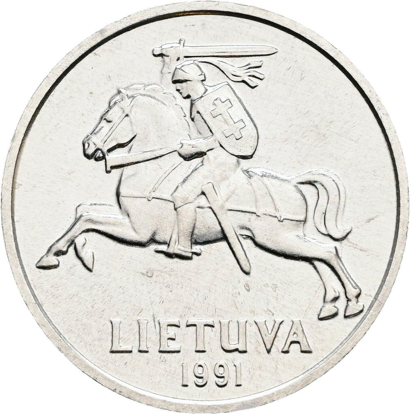 5 Centai 1991 – Rückseite