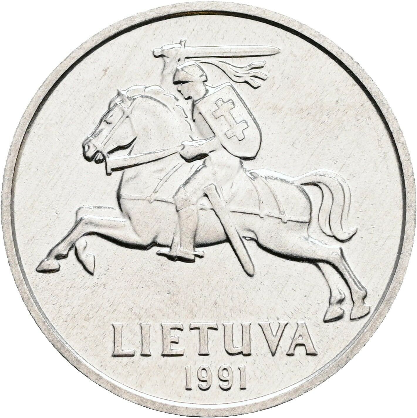 5 Centai 1991 – Rückseite