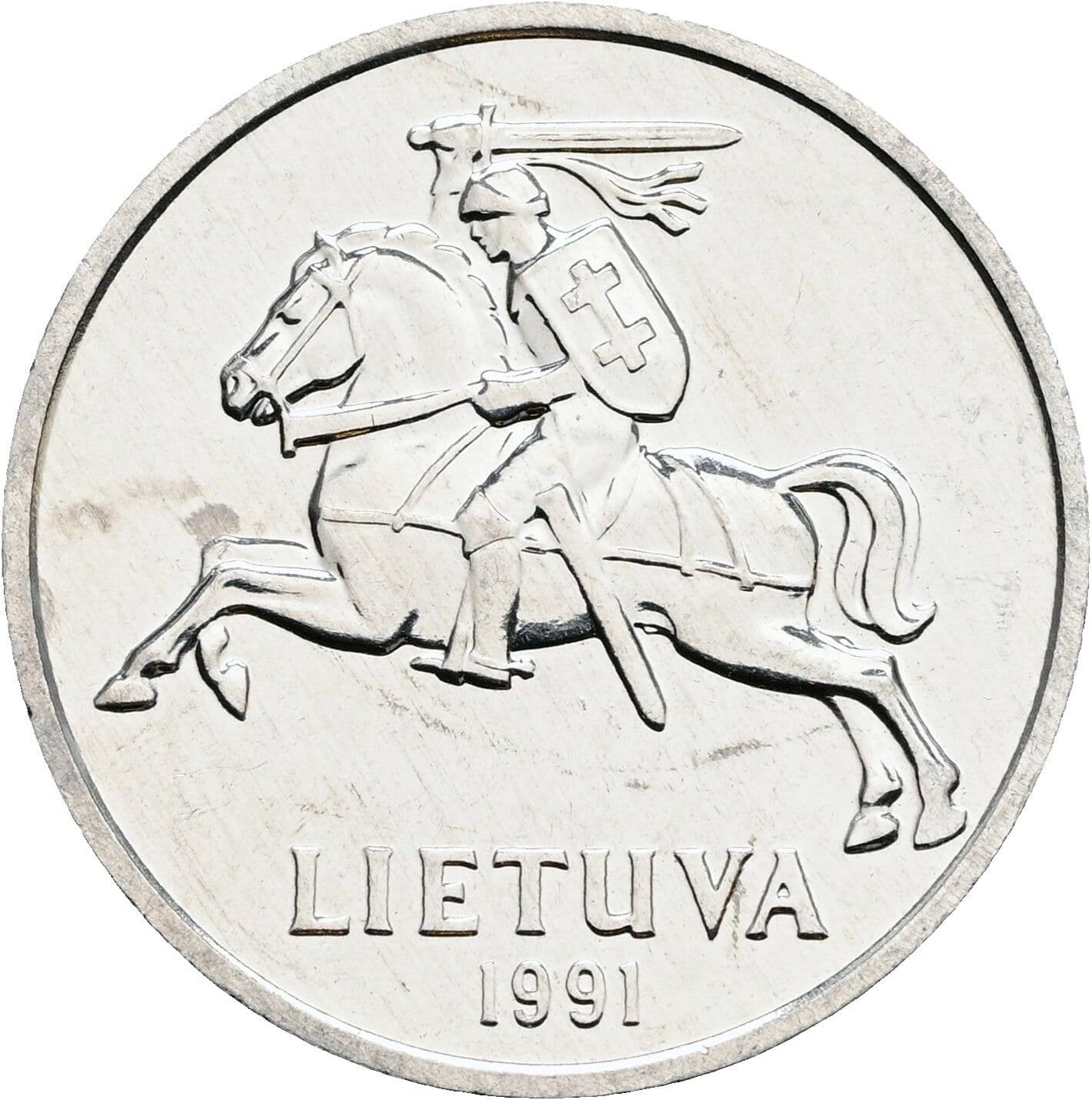 5 Centai 1991 – Rückseite