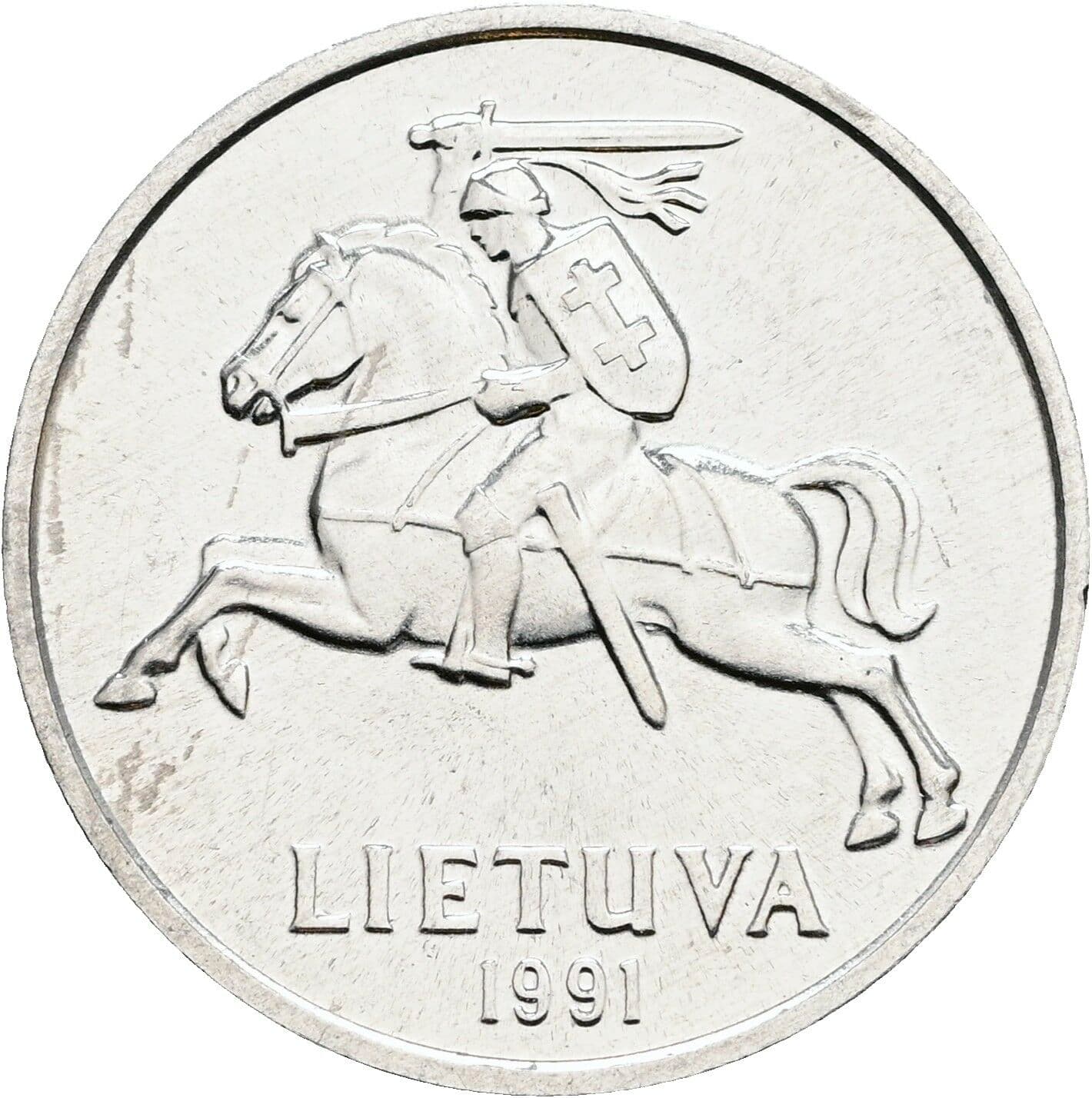 5 Centai 1991 – Rückseite