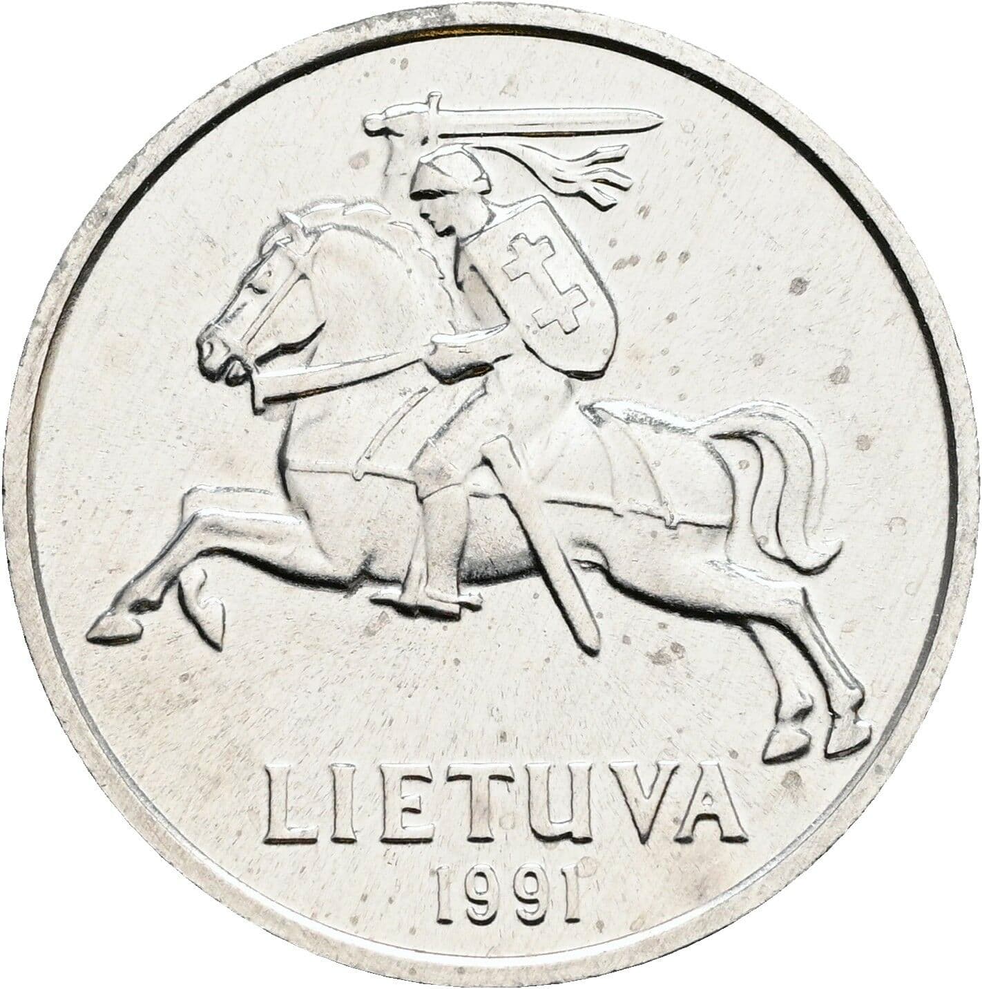 5 Centai 1991 – Rückseite