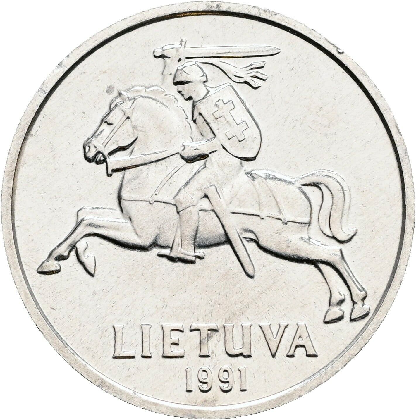 5 Centai 1991 – Rückseite