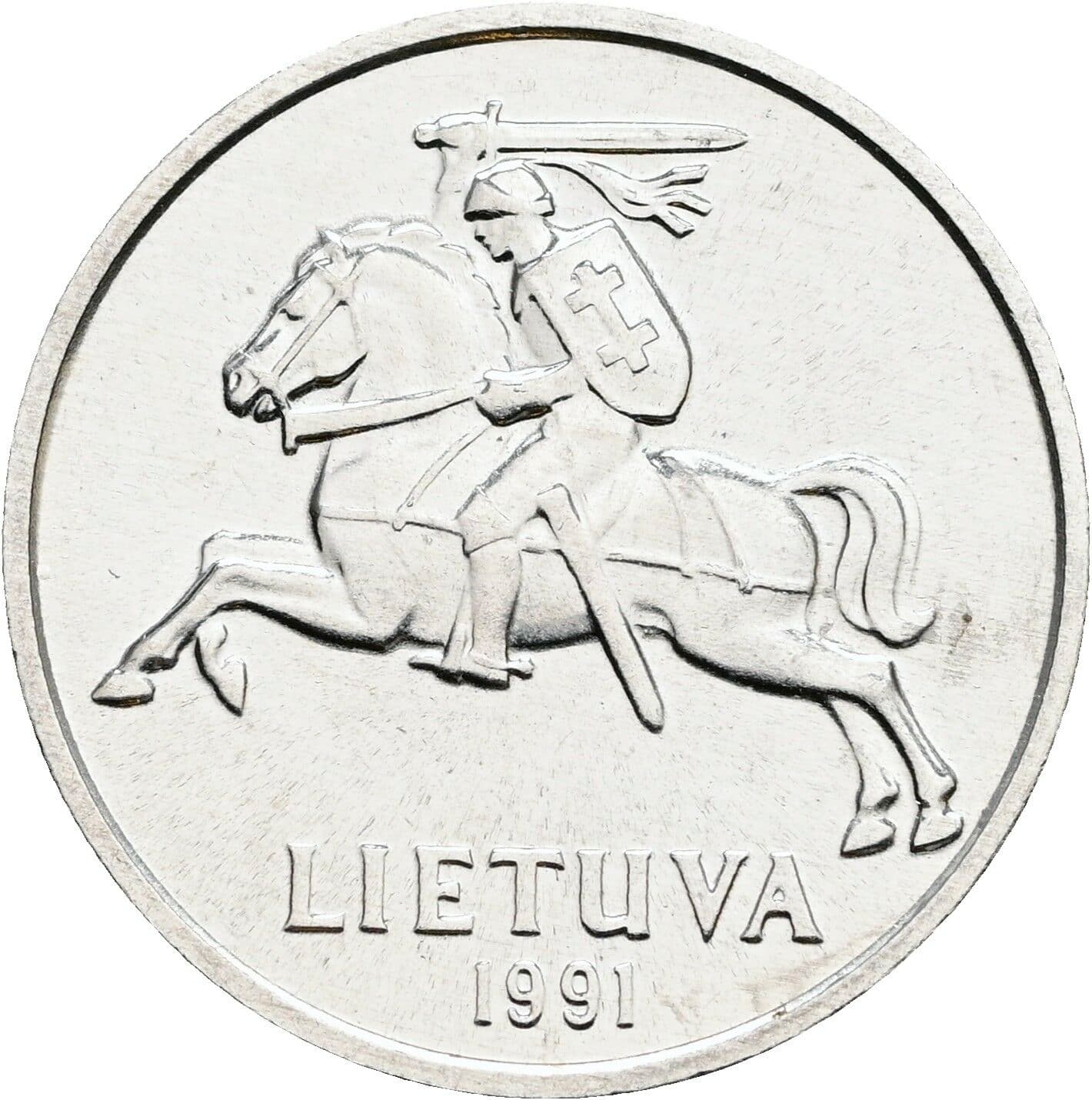 5 Centai 1991 – Rückseite