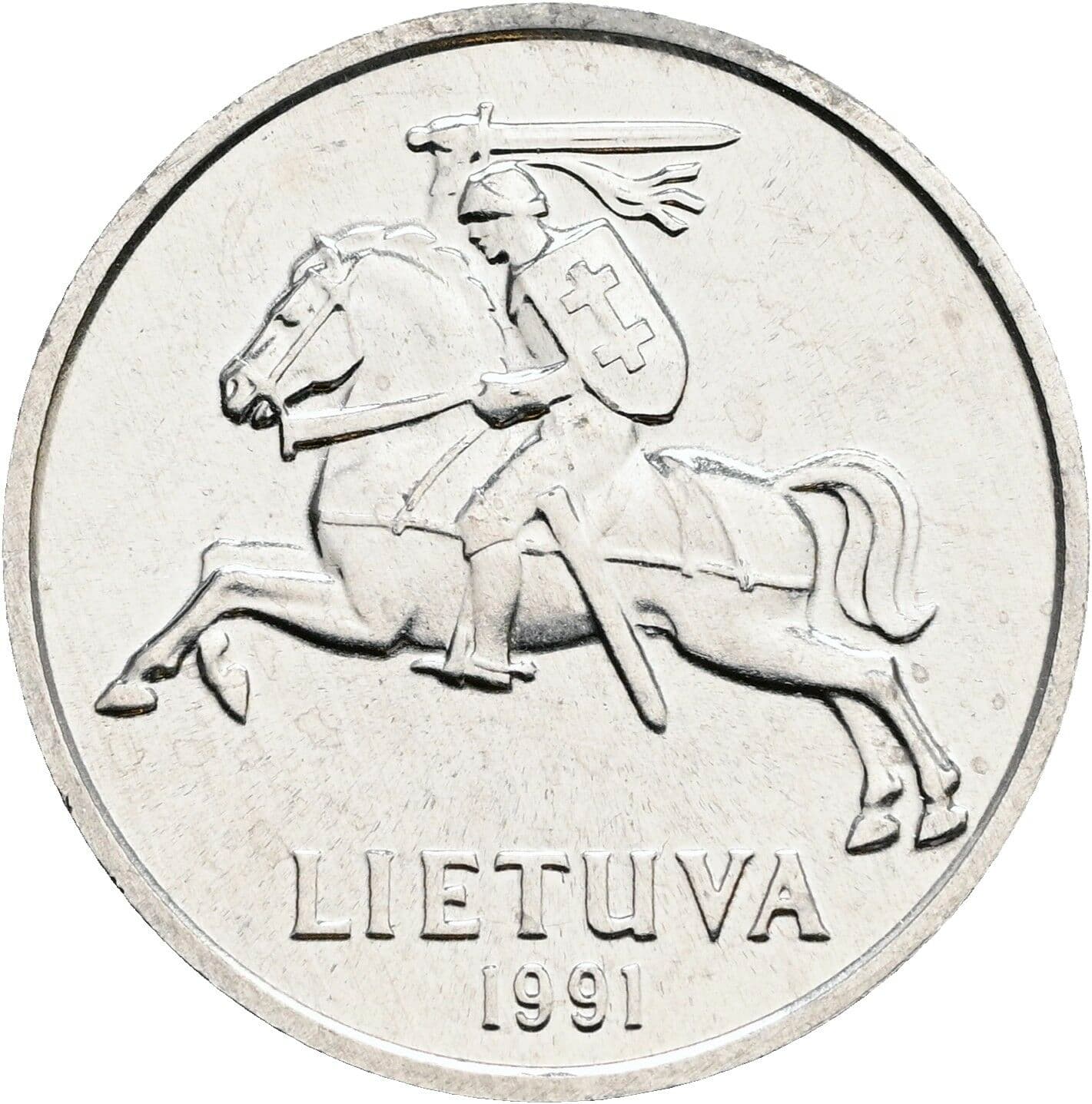 5 Centai 1991 – Rückseite