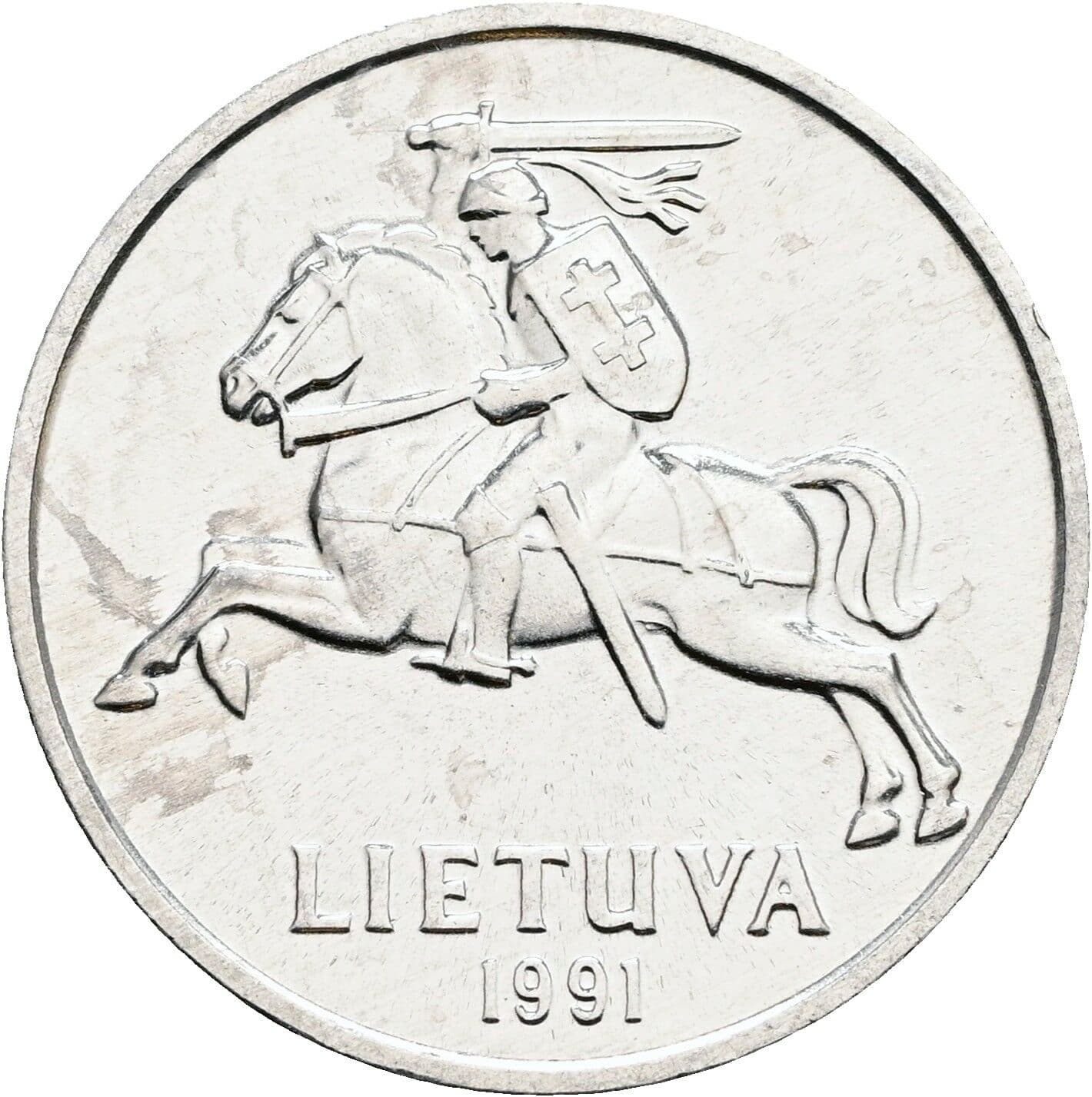 5 Centai 1991 – Rückseite