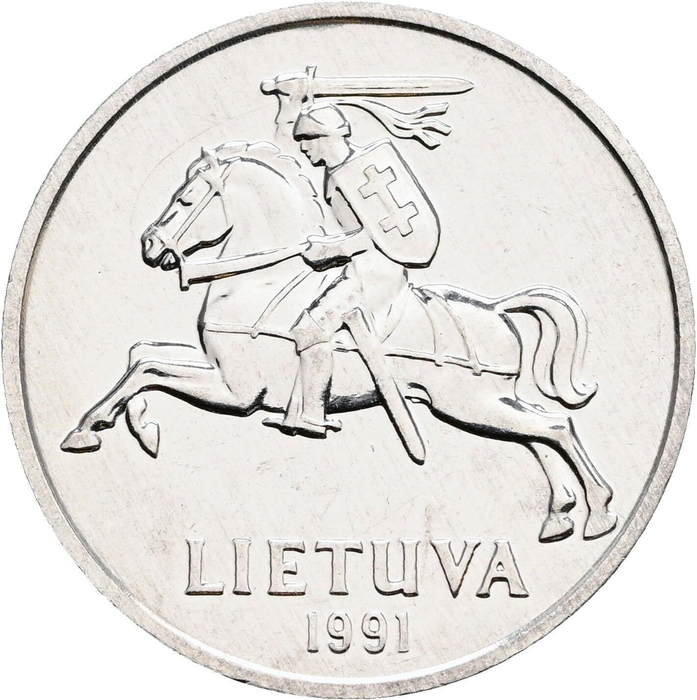 5 Centai 1991 – Rückseite