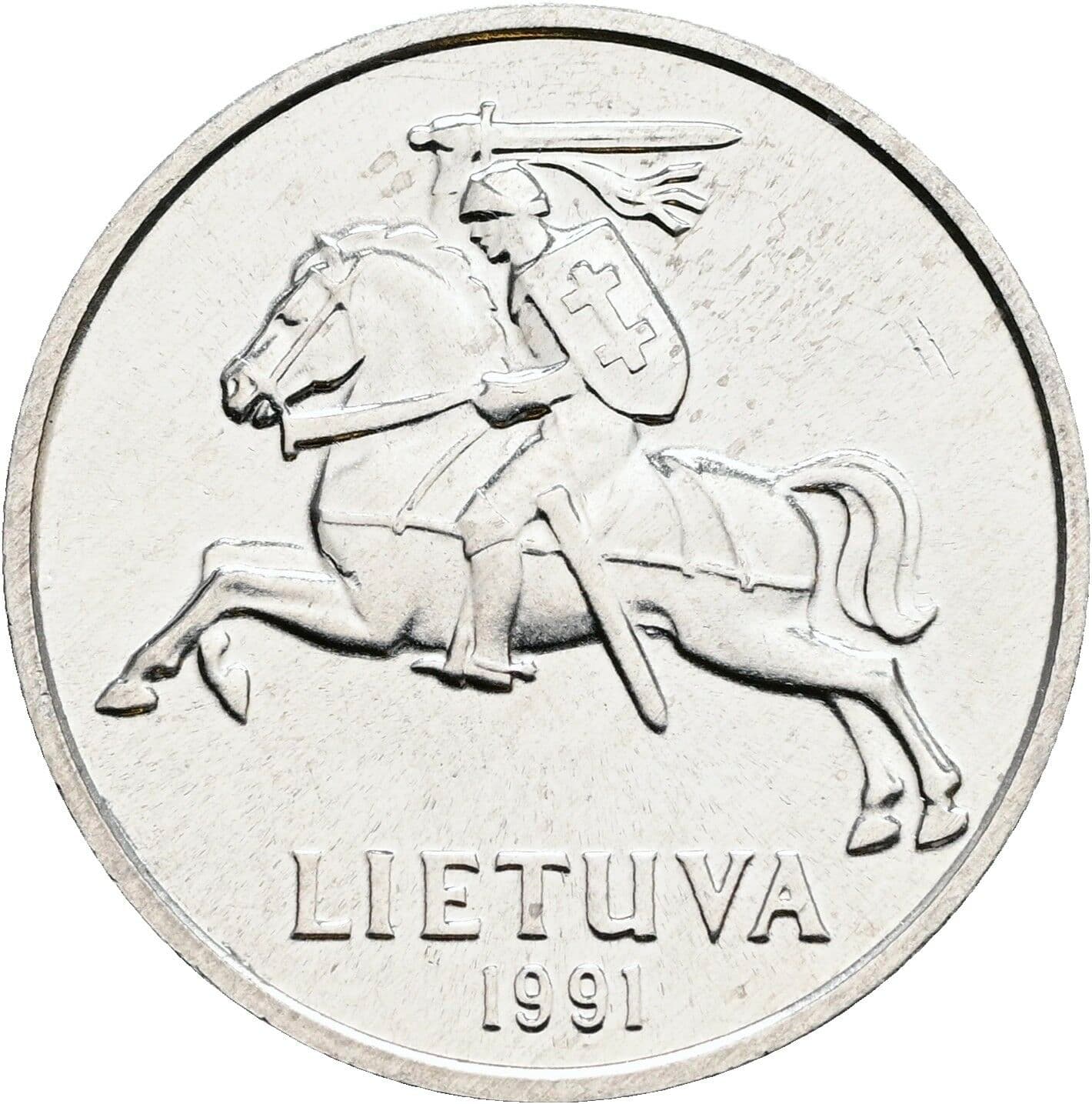5 Centai 1991 – Rückseite