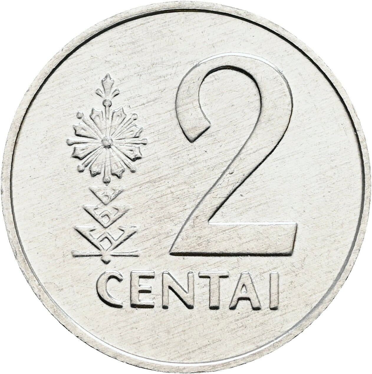 2 Centai 1991 – Vorderseite