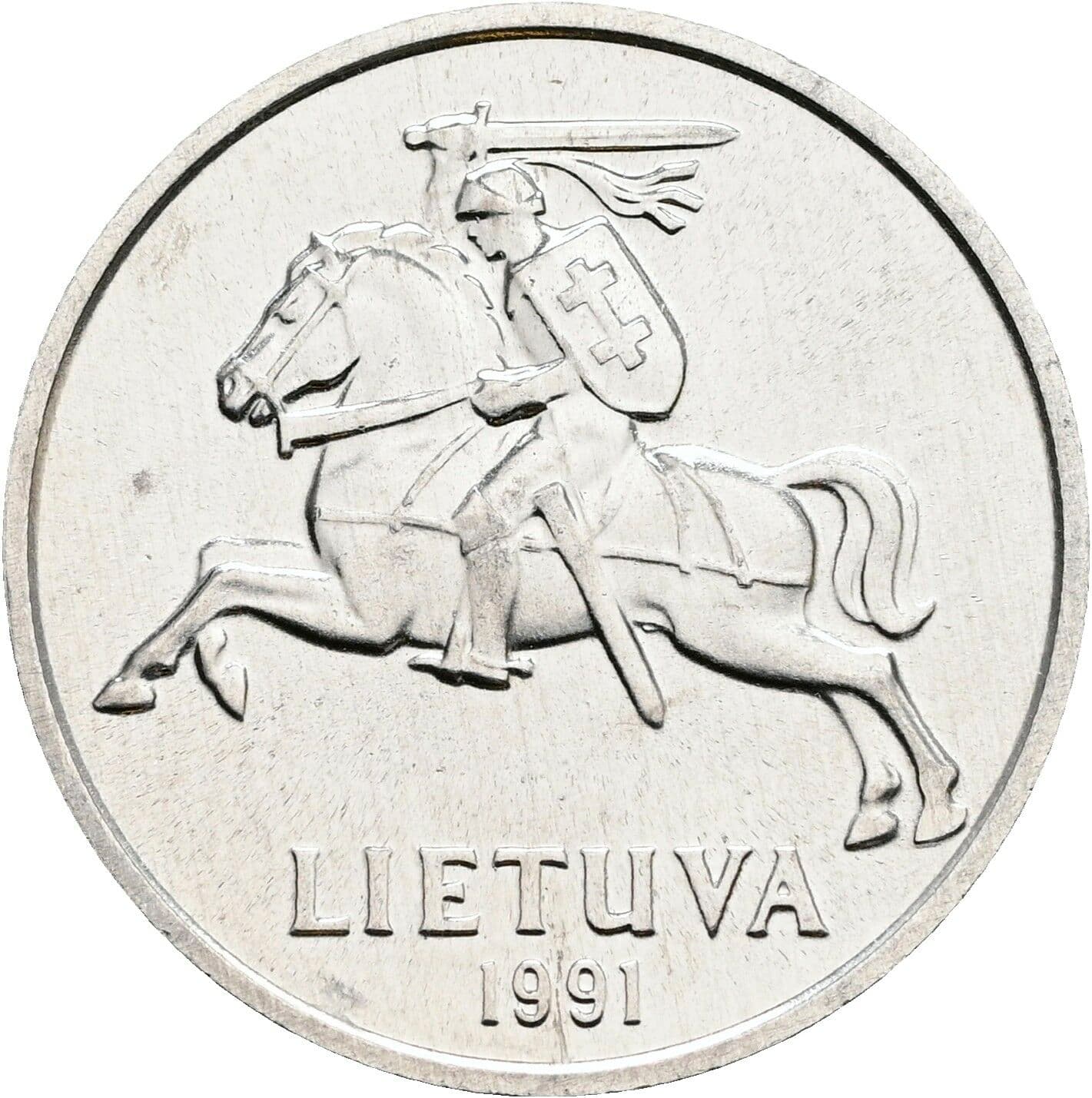 5 Centai 1991 – Rückseite