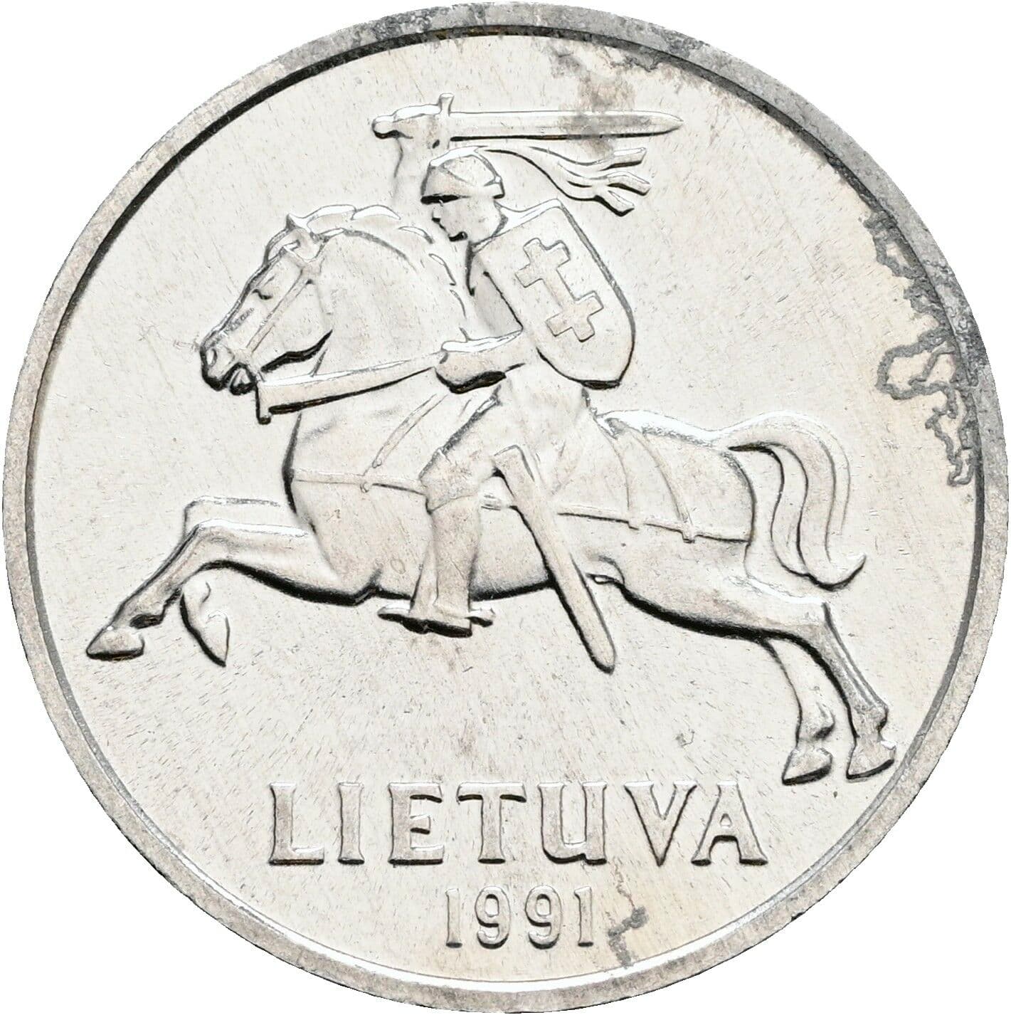 5 Centai 1991 – Rückseite
