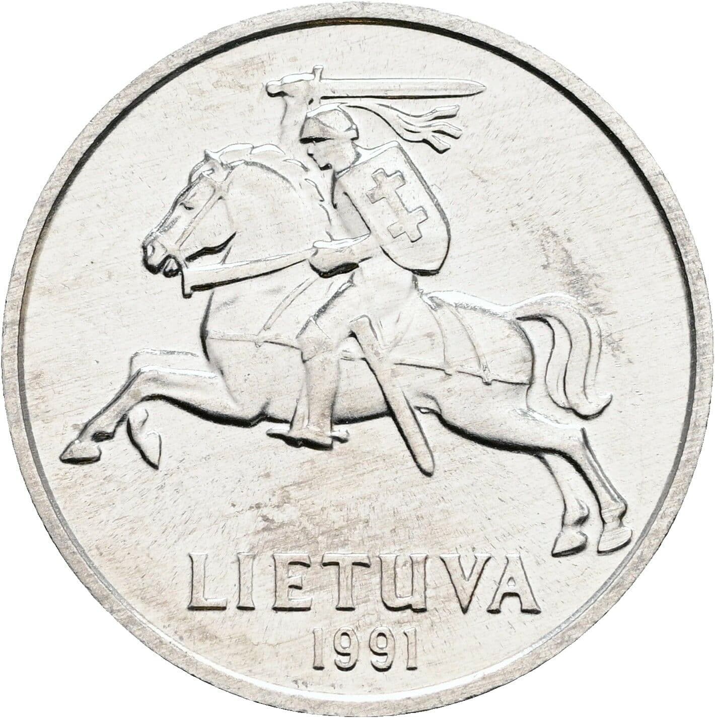 5 Centai 1991 – Rückseite