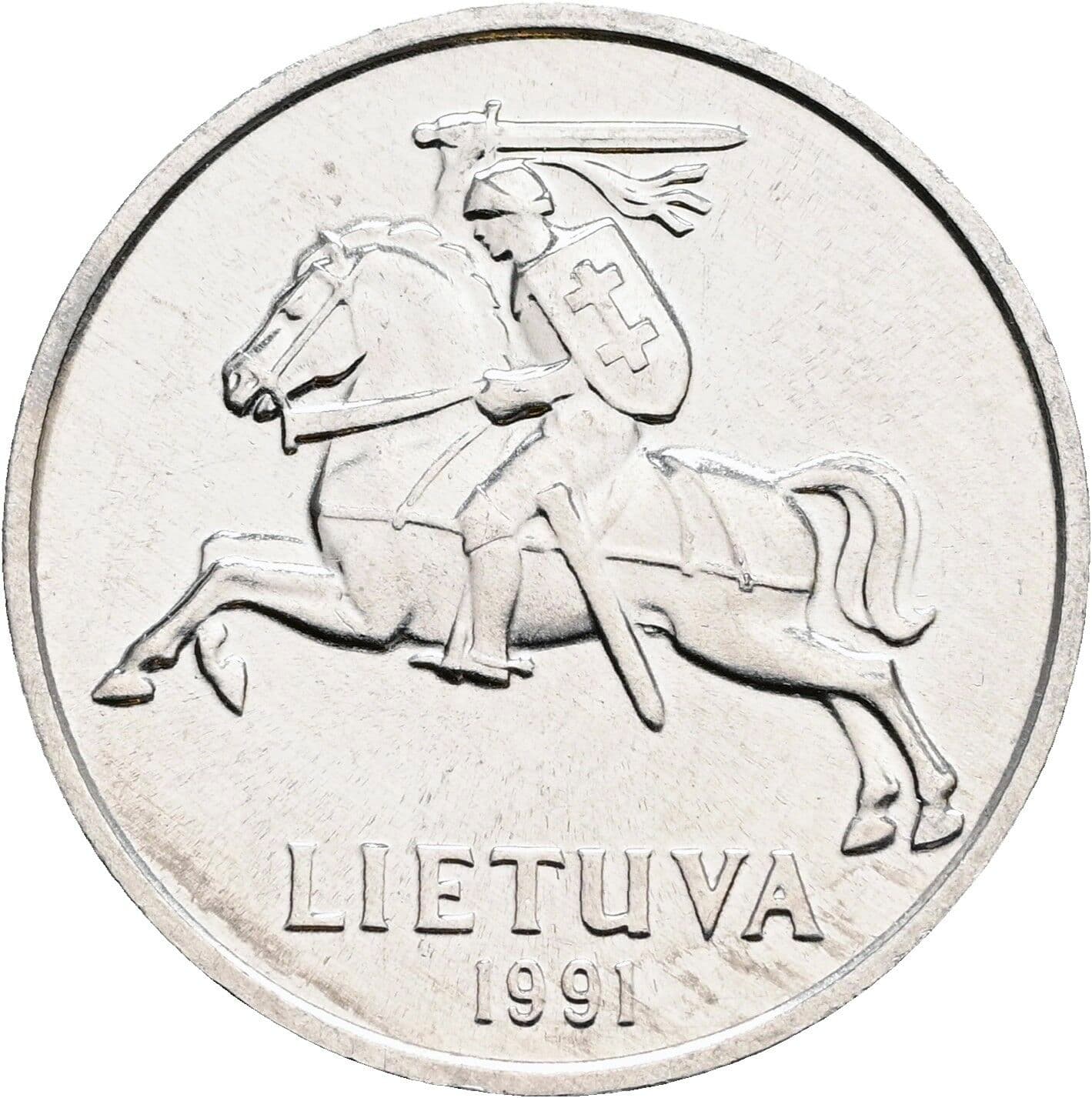 5 Centai 1991 – Rückseite