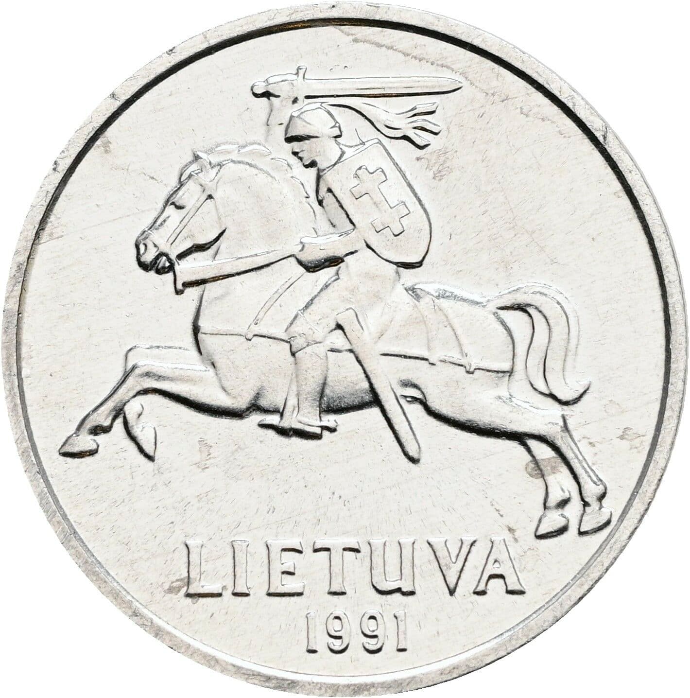 5 Centai 1991 – Rückseite