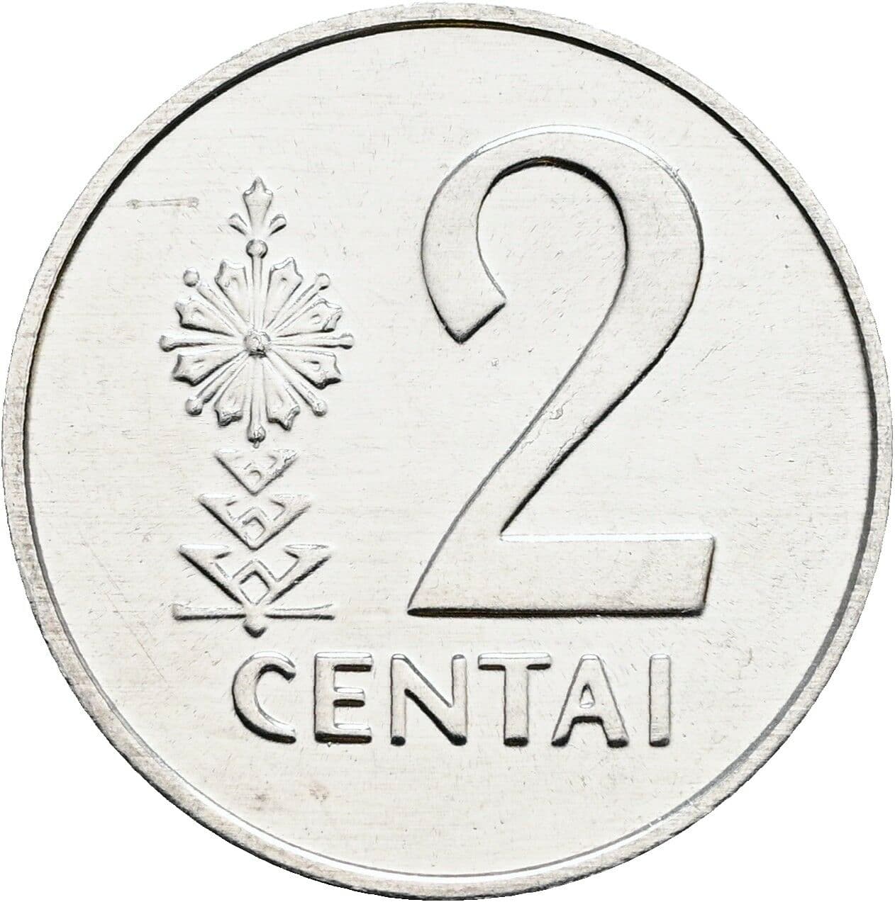 2 Centai 1991 – Vorderseite