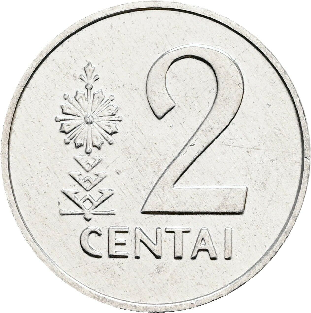 2 Centai 1991 – Vorderseite