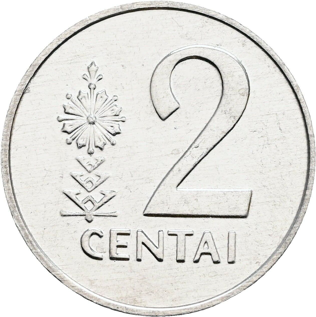 2 Centai 1991 – Vorderseite