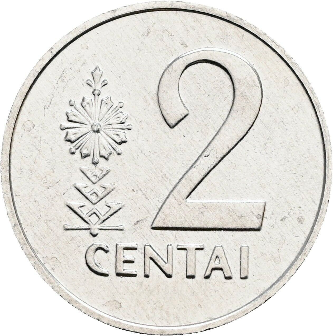 2 Centai 1991 – Vorderseite