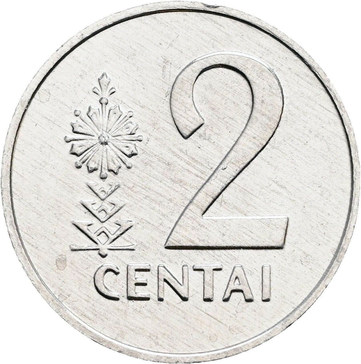 2 Centai 1991 – Vorderseite
