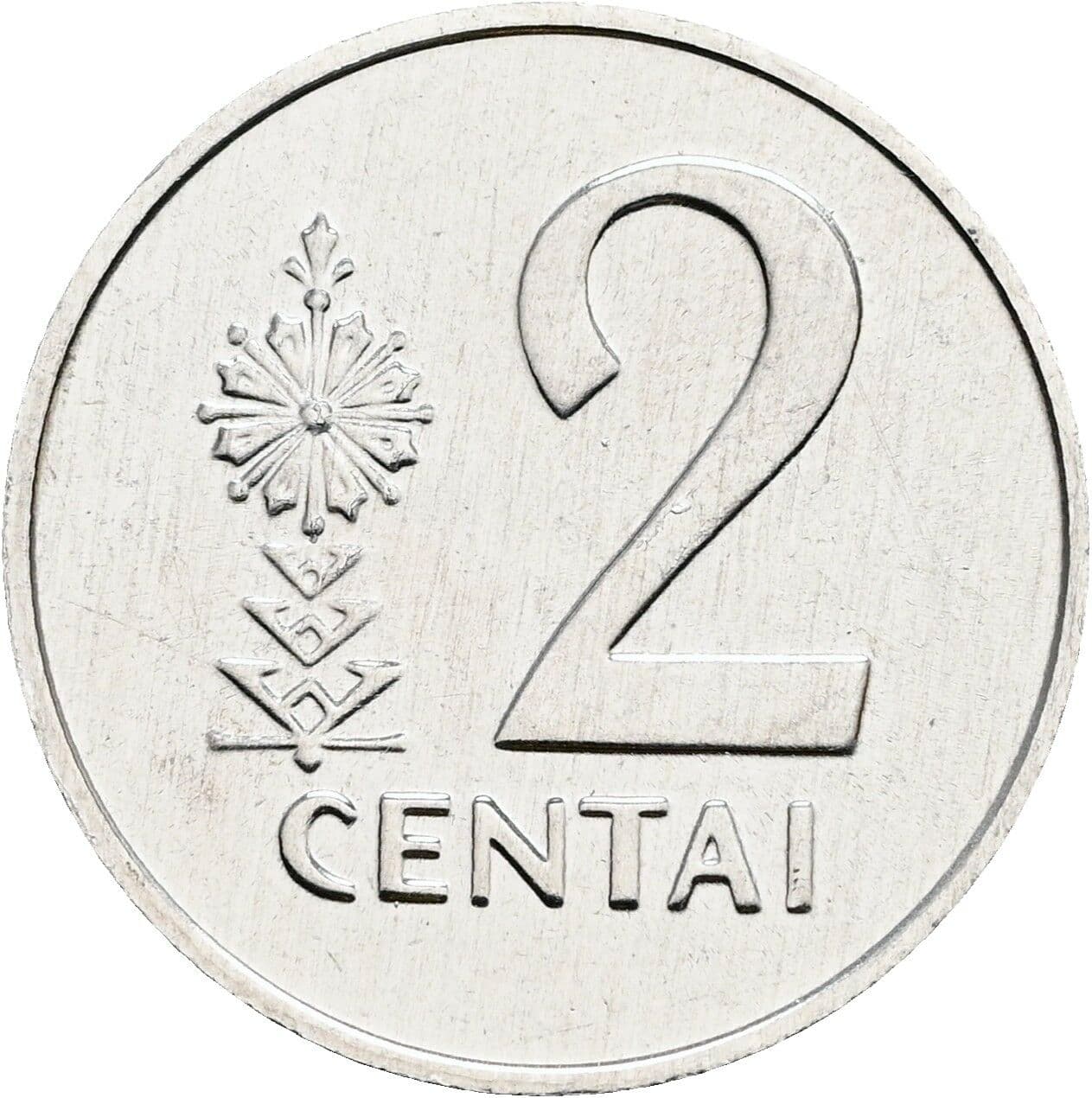 2 Centai 1991 – Vorderseite