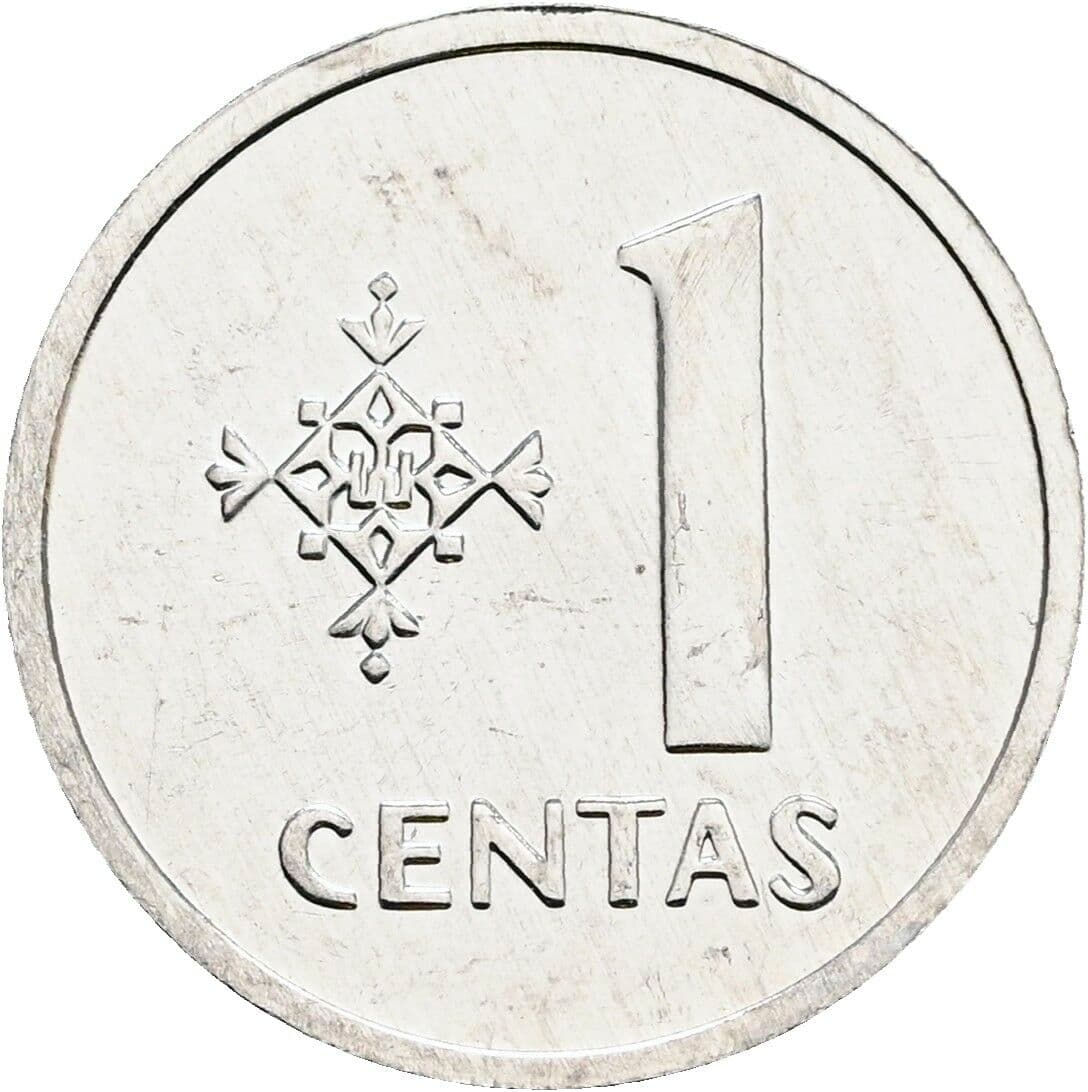 1 Centas 1991 – Vorderseite