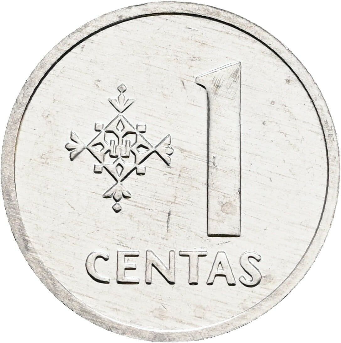 1 Centas 1991 – Vorderseite