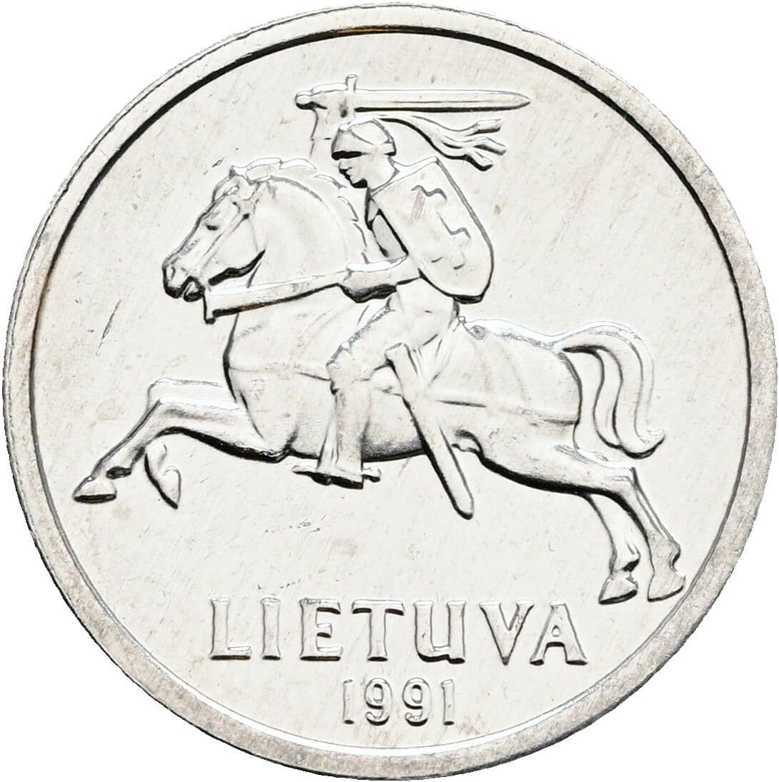 1 Centas 1991 – Rückseite