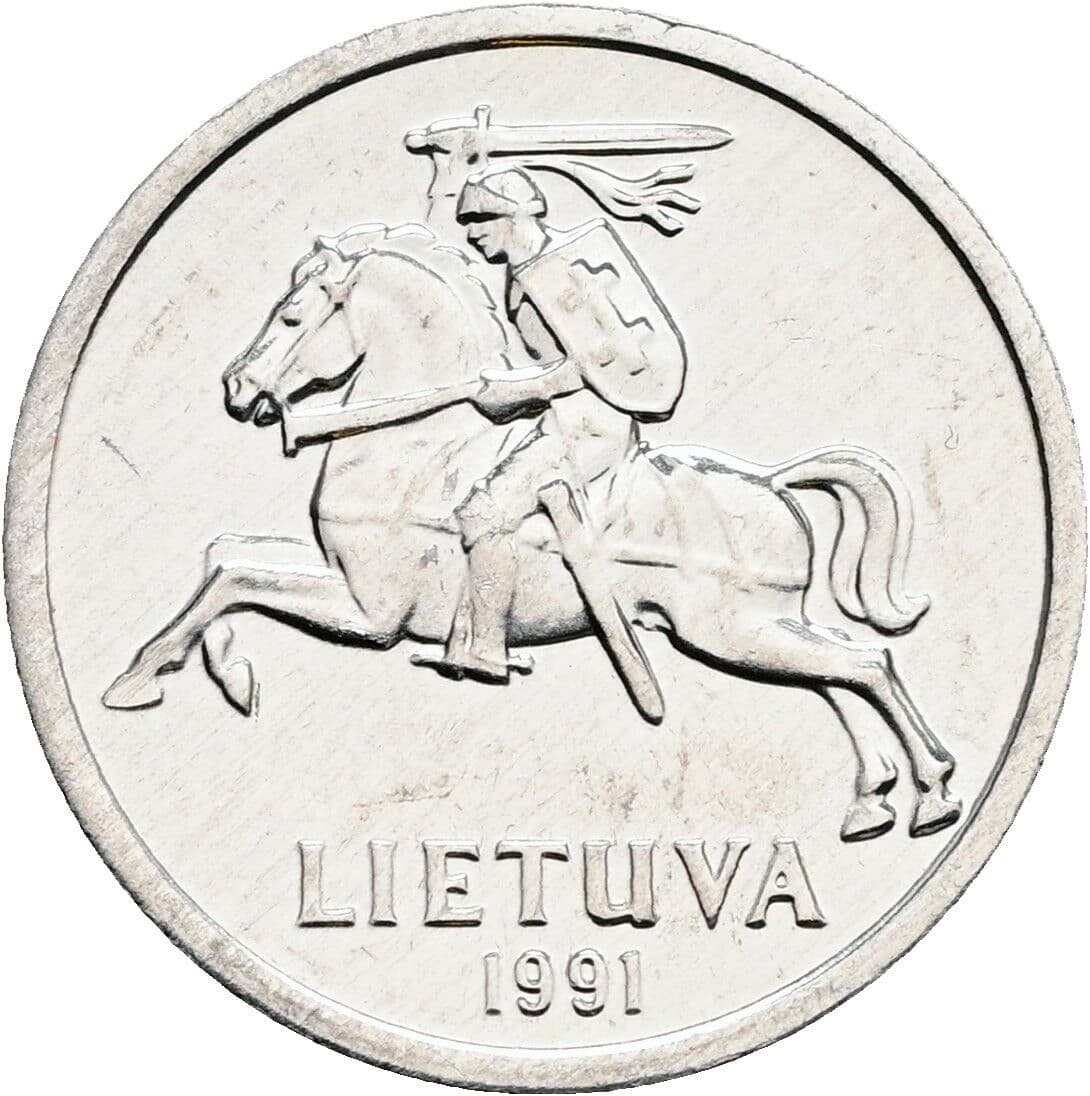 1 Centas 1991 – Rückseite