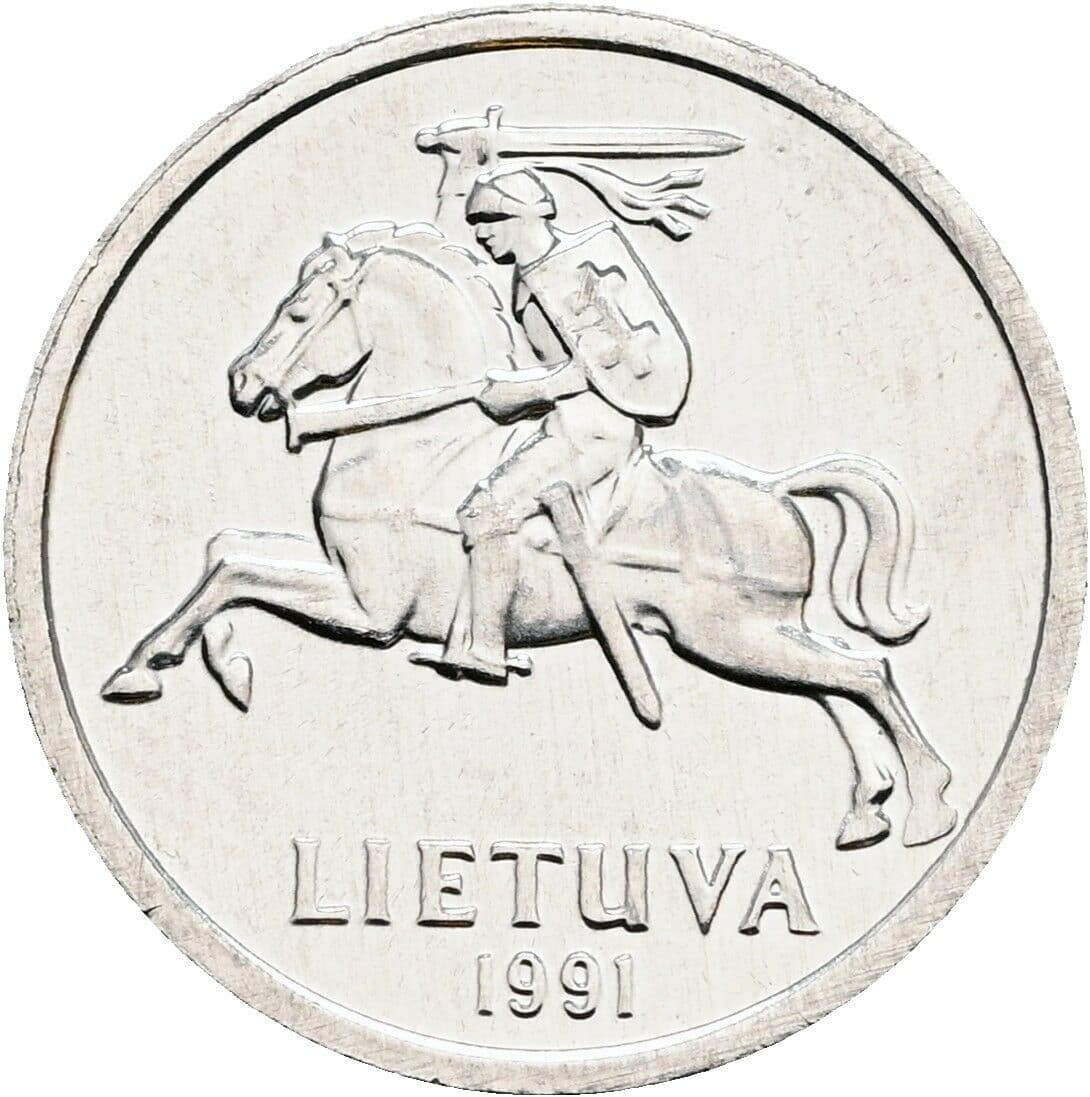 1 Centas 1991 – Rückseite