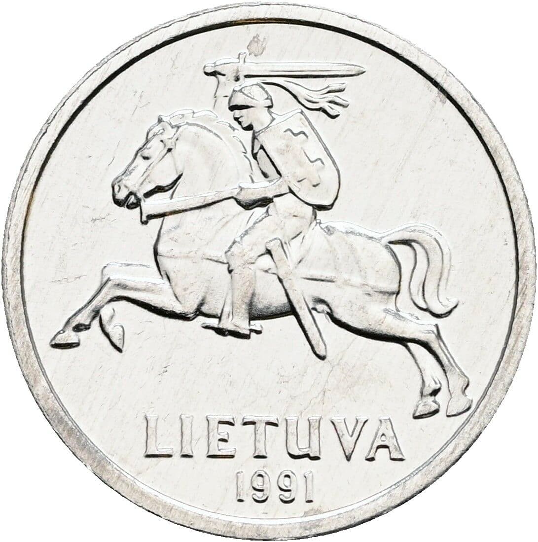 1 Centas 1991 – Rückseite