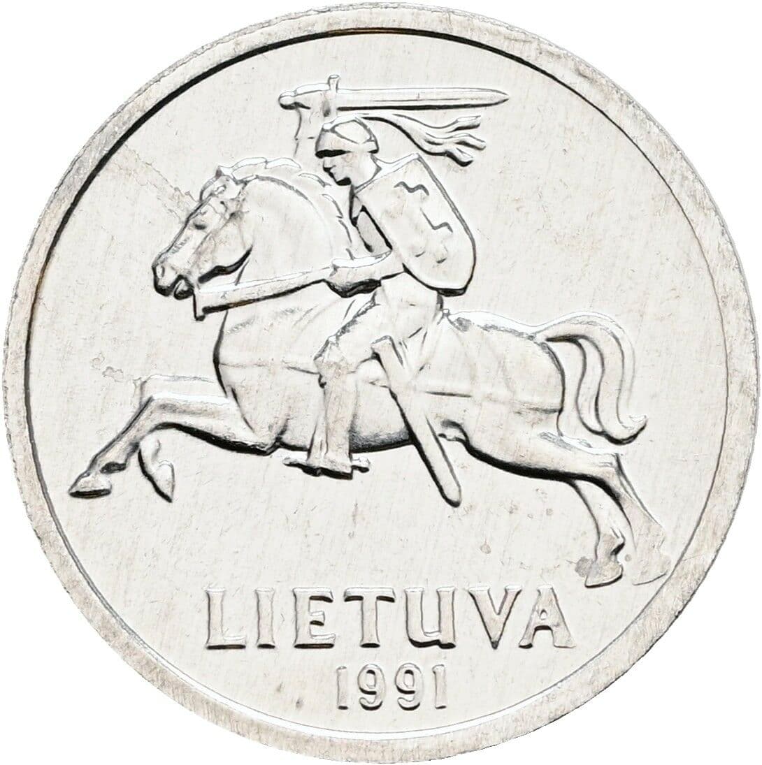 1 Centas 1991 – Rückseite