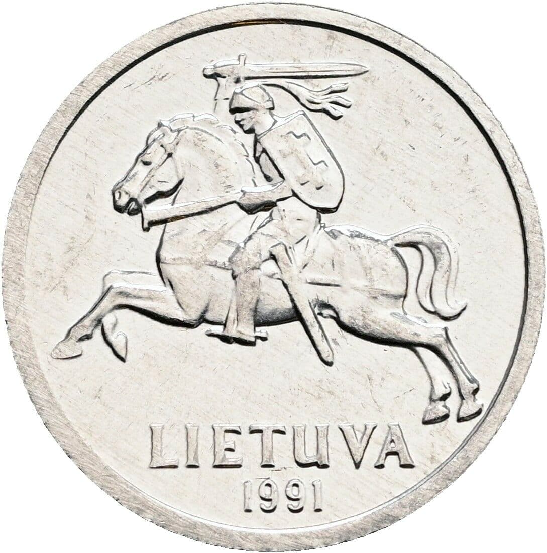 1 Centas 1991 – Rückseite