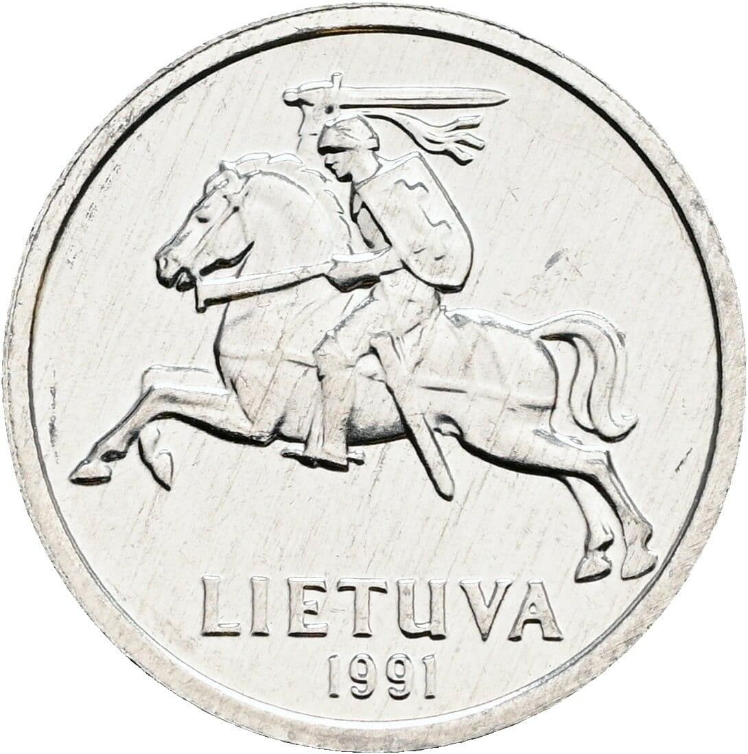 1 Centas 1991 – Rückseite