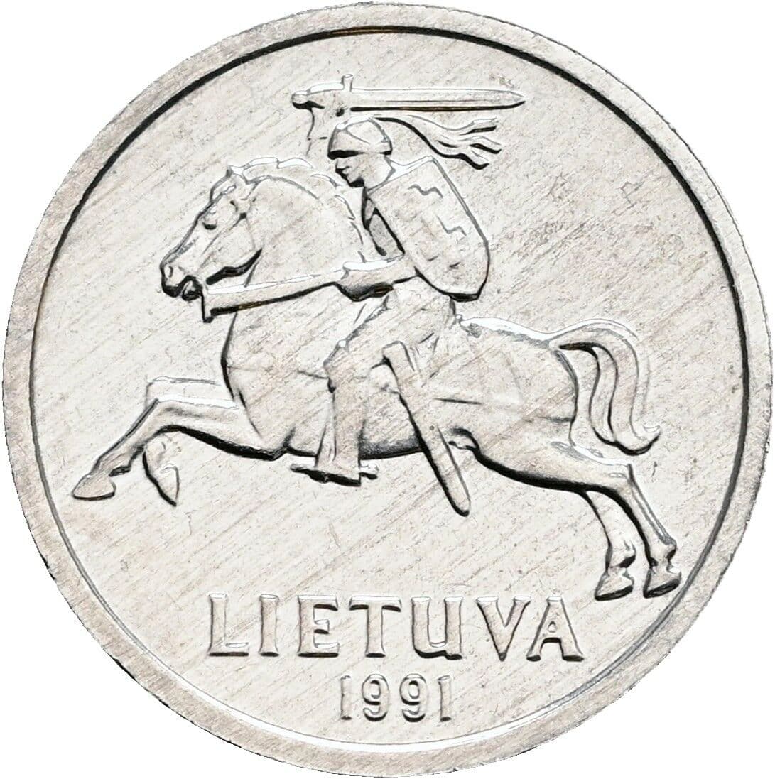 1 Centas 1991 – Rückseite