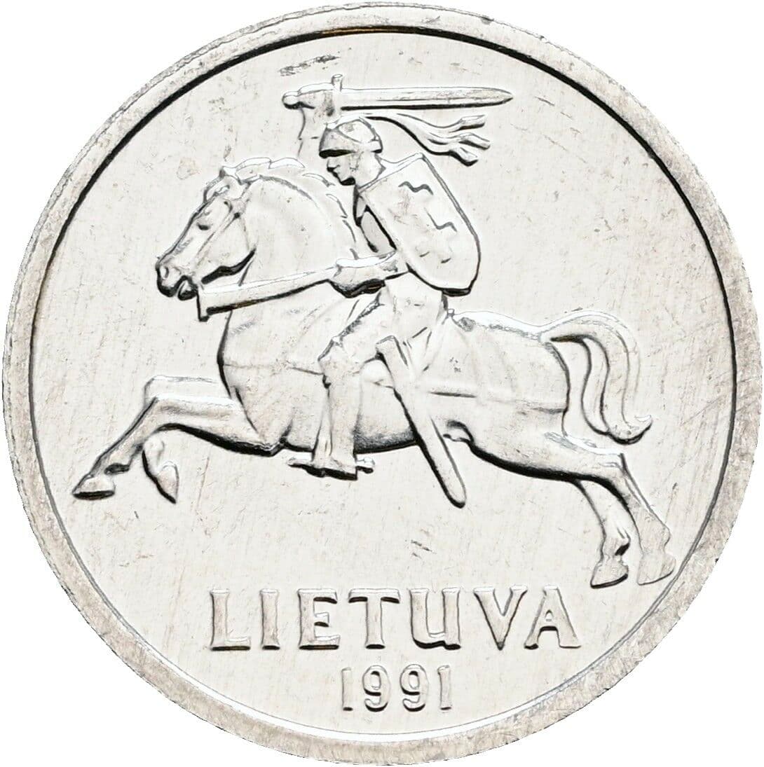 1 Centas 1991 – Rückseite