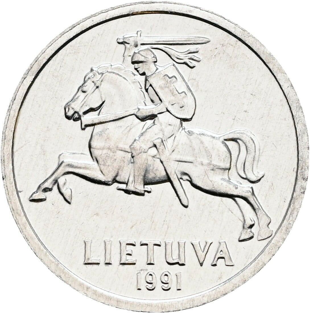 1 Centas 1991 – Rückseite