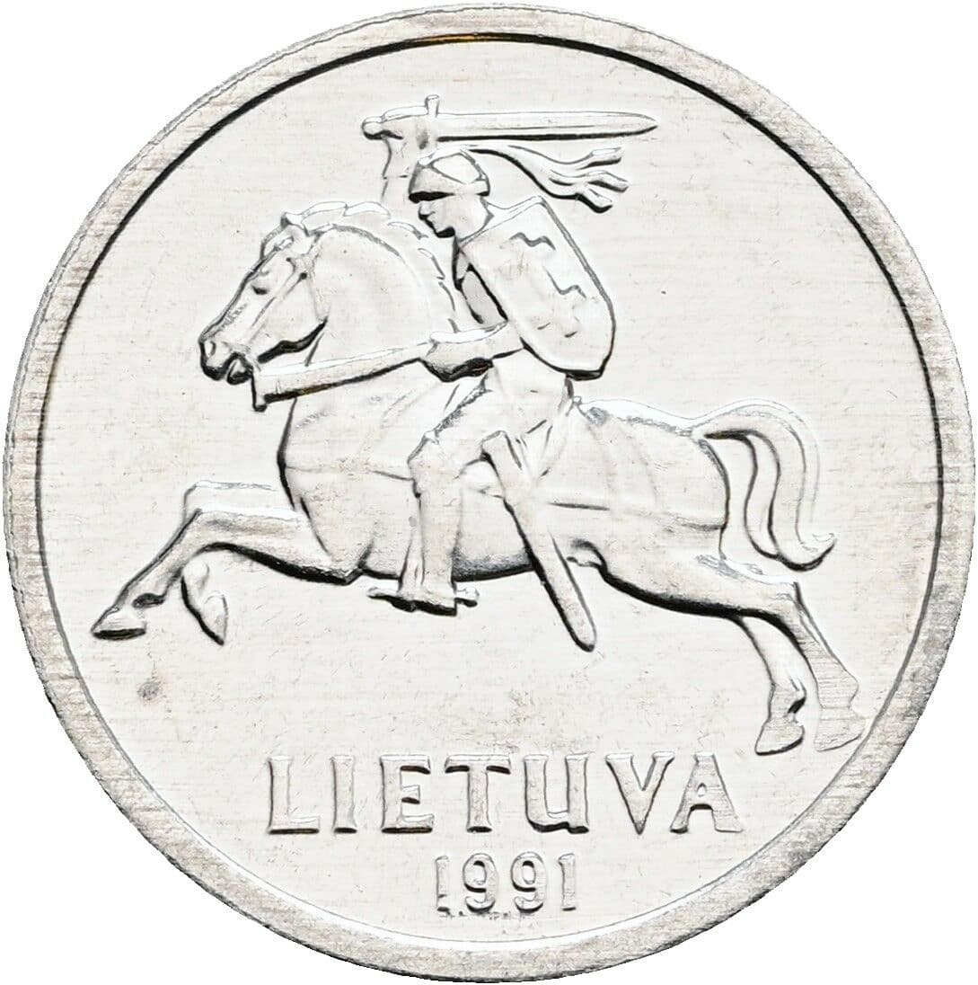 1 Centas 1991 – Rückseite