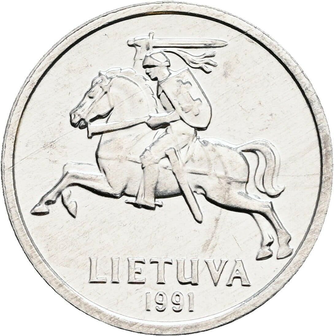 1 Centas 1991 – Rückseite