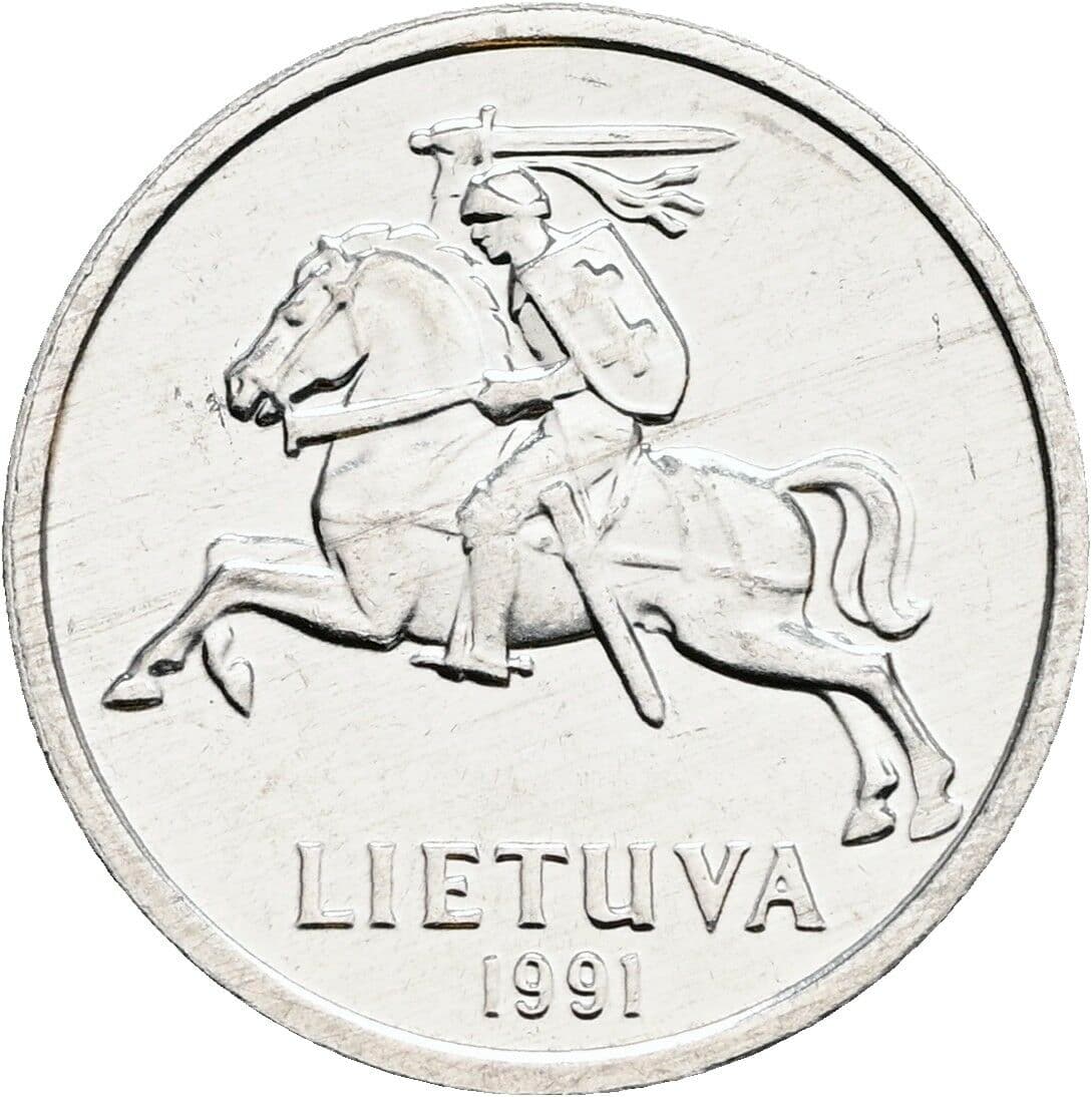 1 Centas 1991 – Rückseite