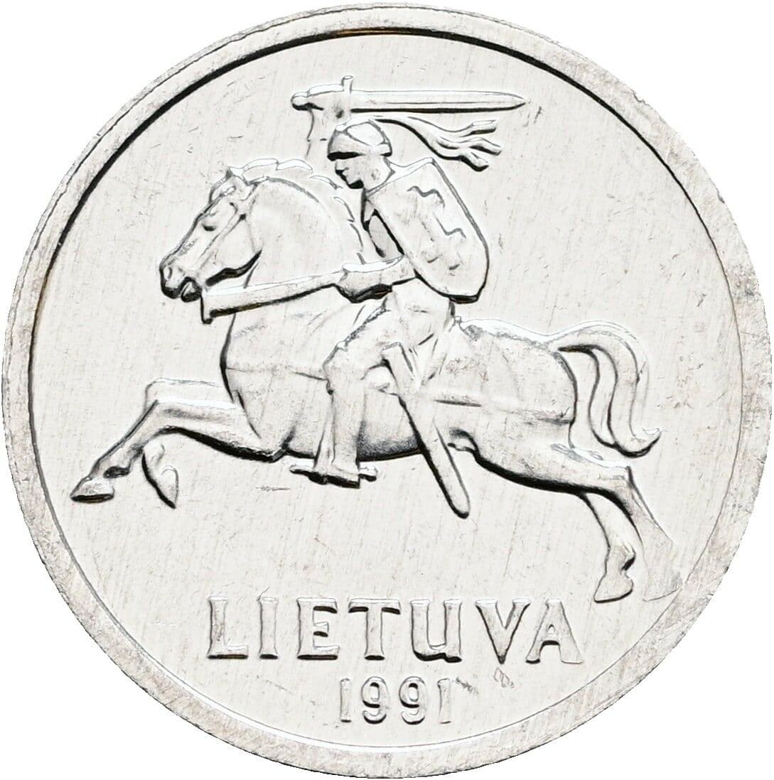1 Centas 1991 – Rückseite