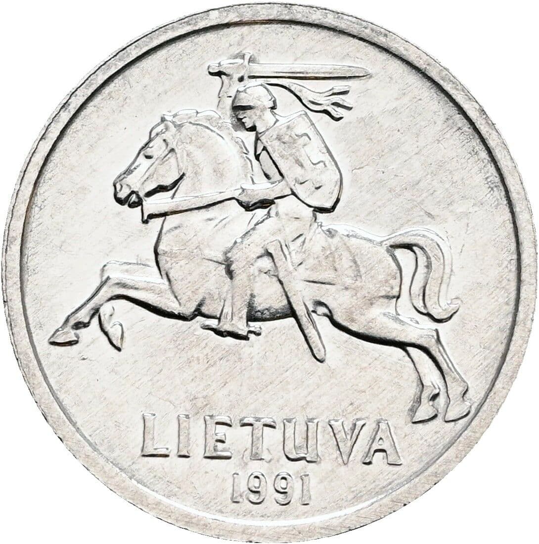 1 Centas 1991 – Rückseite