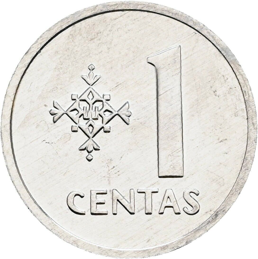 1 Centas 1991 – Vorderseite