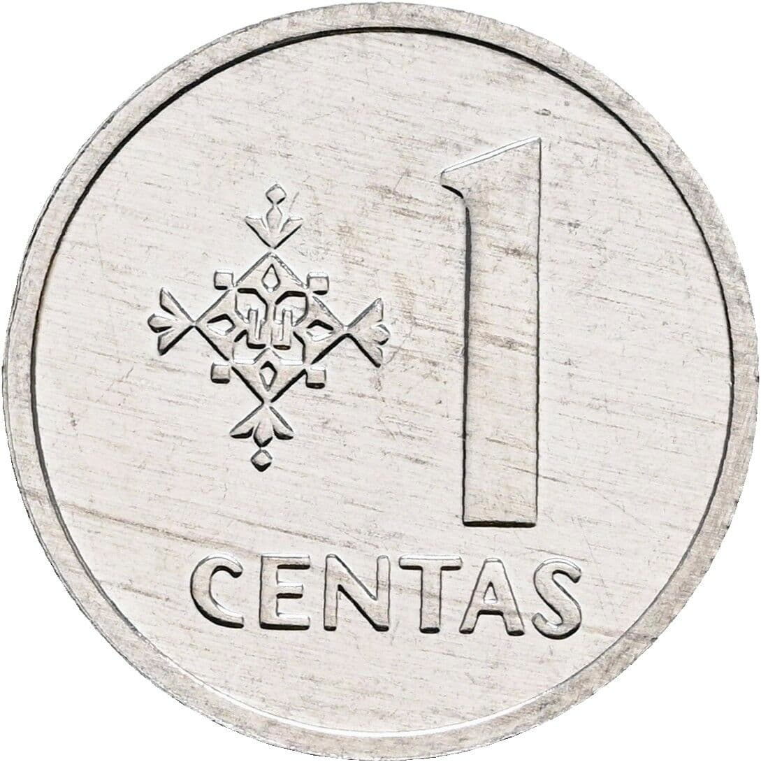 1 Centas 1991 – Vorderseite
