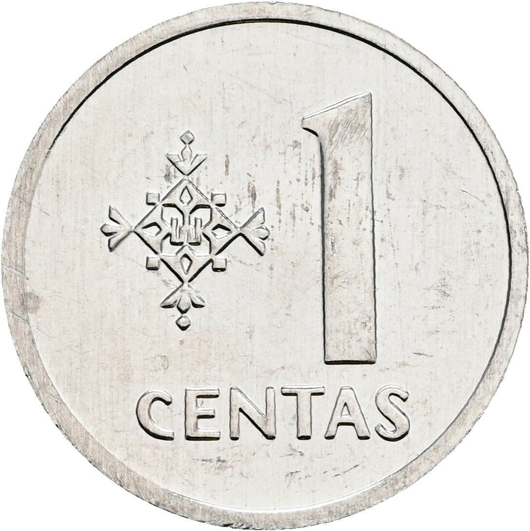 1 Centas 1991 – Vorderseite