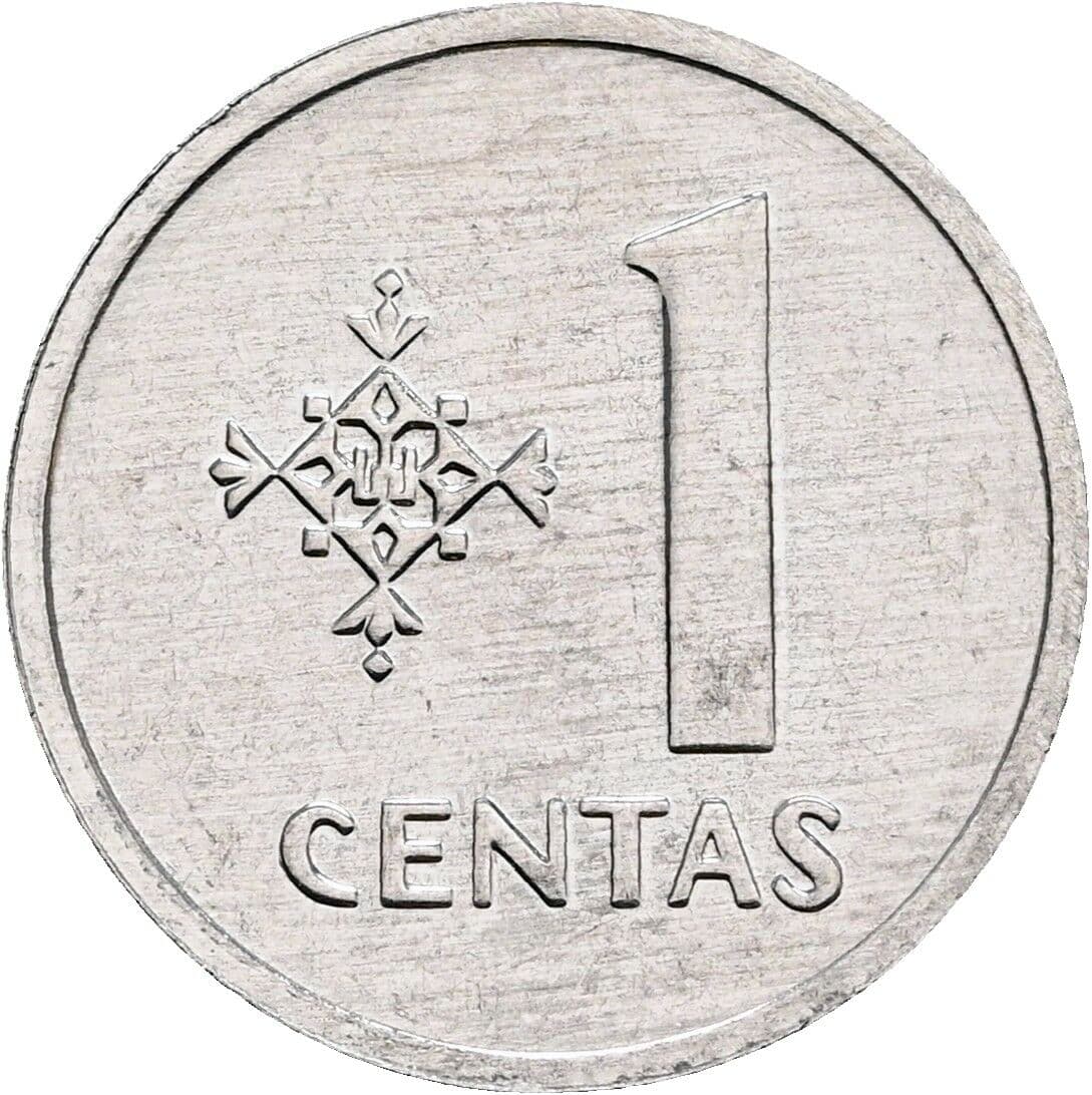 1 Centas 1991 – Vorderseite