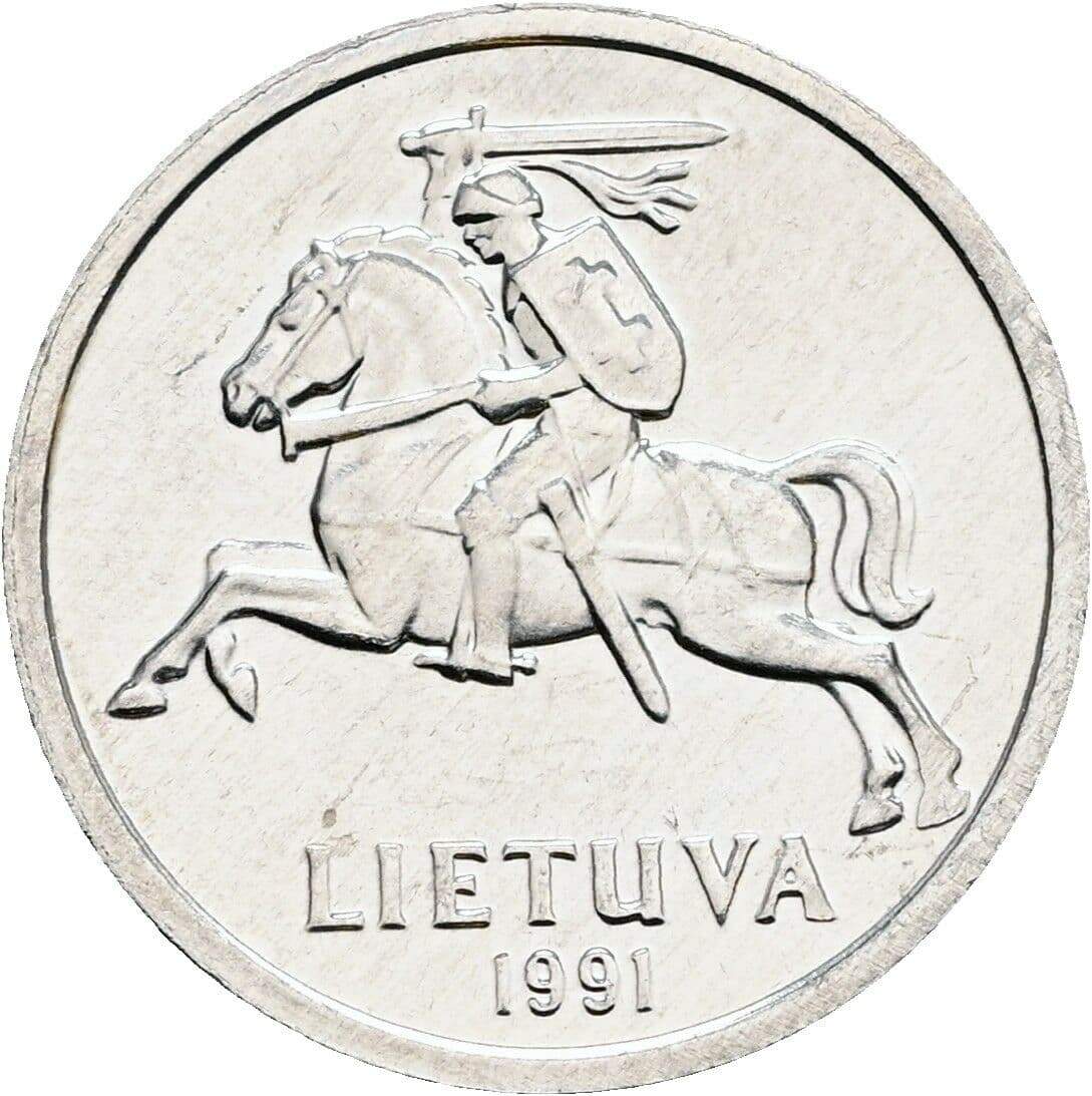 1 Centas 1991 – Rückseite