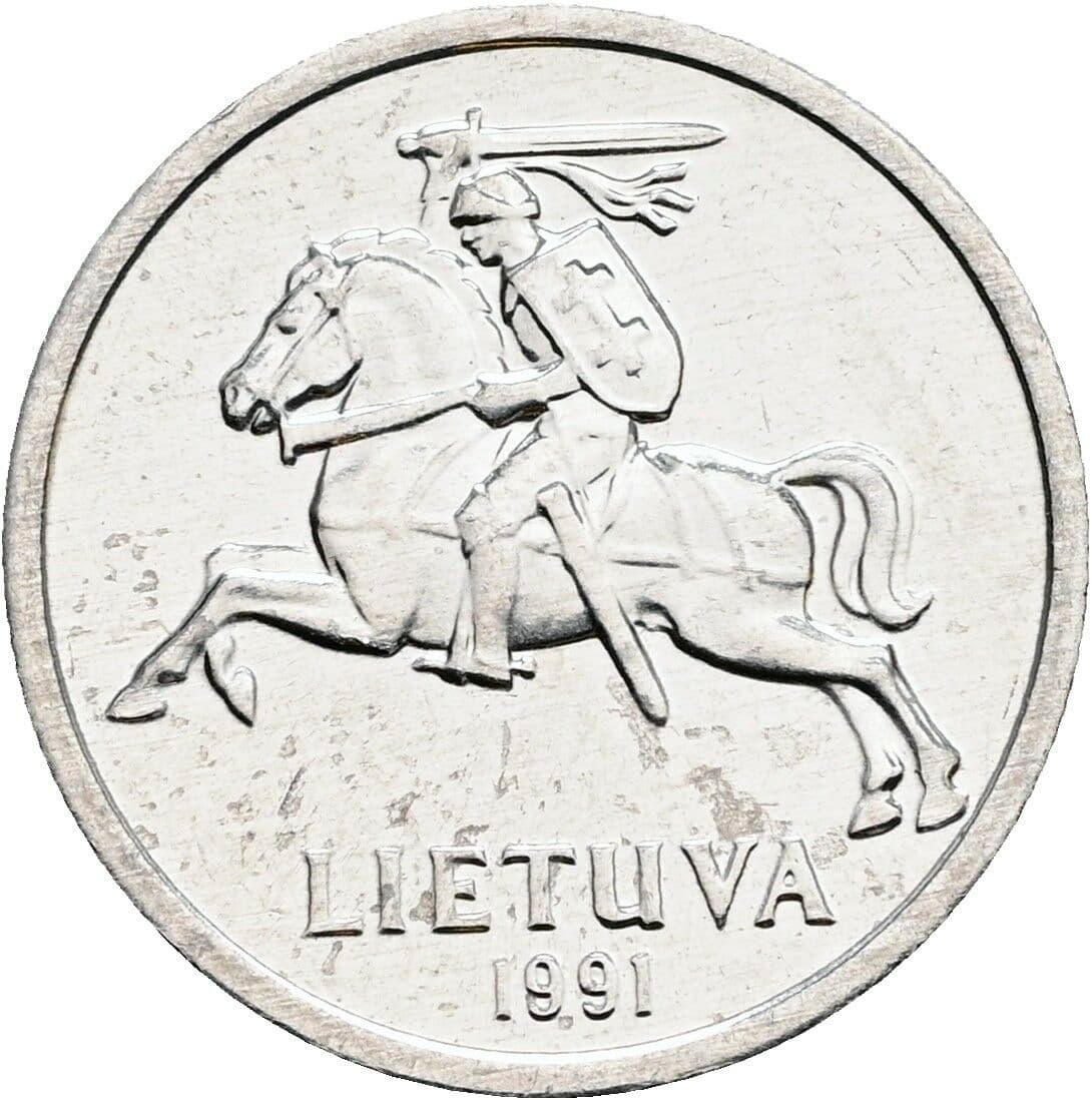 1 Centas 1991 – Rückseite