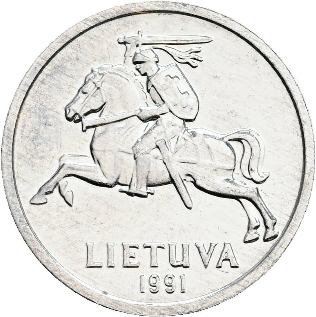 1 Centas 1991 – Rückseite