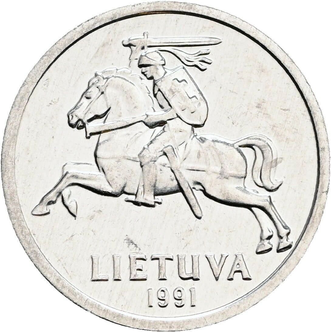 1 Centas 1991 – Rückseite