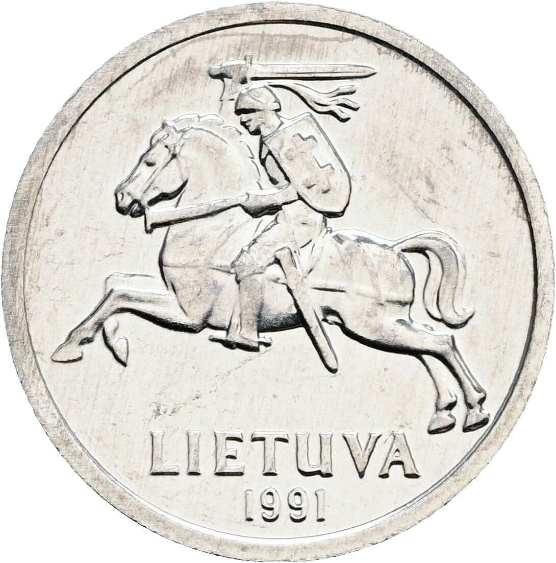 1 Centas 1991 – Rückseite