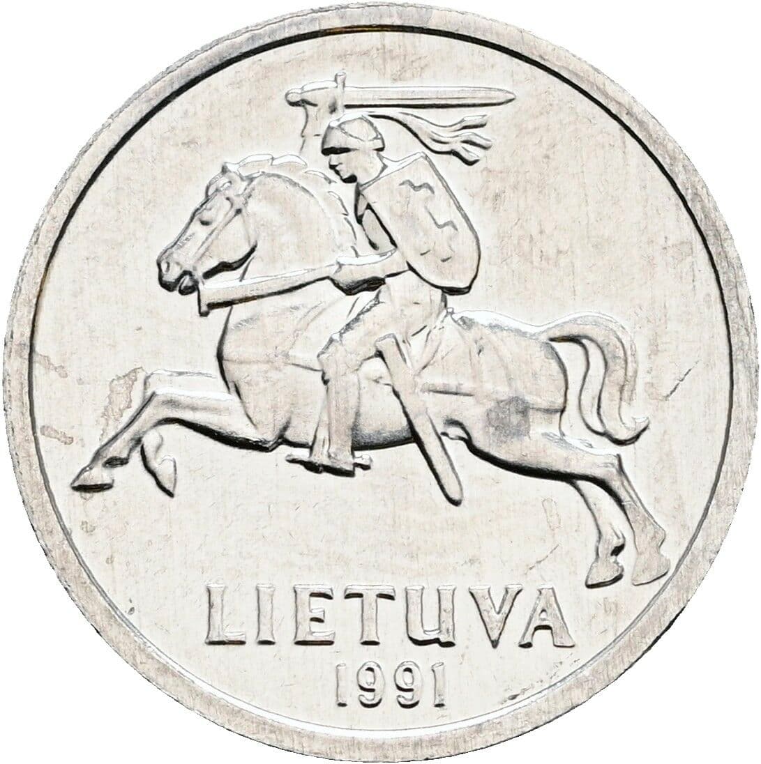 1 Centas 1991 – Rückseite